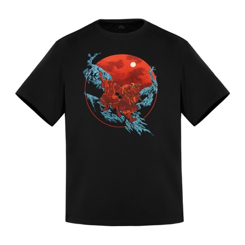 M-TAC Koszulka Two Samurai Oversize Cotton Hard Czarna