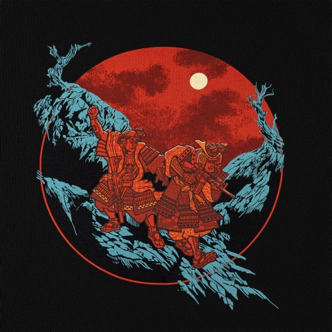 M-TAC Koszulka Two Samurai Oversize Cotton Hard Czarna