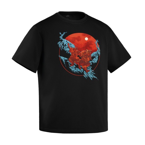 M-TAC Koszulka Two Samurai Oversize Cotton Hard Czarna