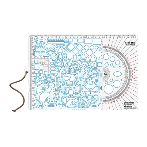 M-TAC Linijka taktyczna Ecopybook Protractor NATO Large Blue Border