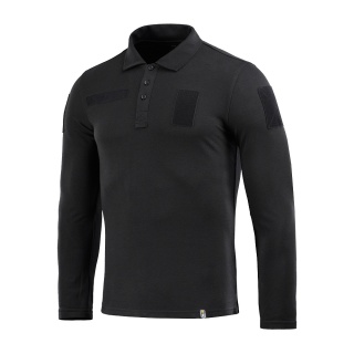 M-TAC Koszula Taktyczna Polo z długim rękawem 65/35 Czarna