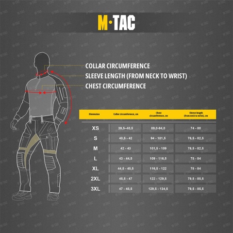 M-TAC Koszulka z Długim Rękawem 93/7 Ciemno szara