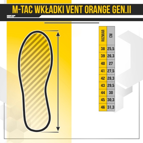M-TAC Wkładki do obuwia Vent Orange Gen.II