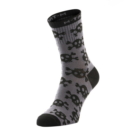 M-TAC Lekkie skarpetki Mk.3 Pirate Skull Dark Grey
