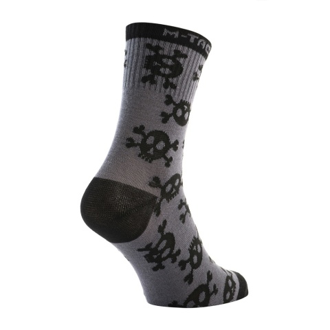 M-TAC Lekkie skarpetki Mk.3 Pirate Skull Dark Grey