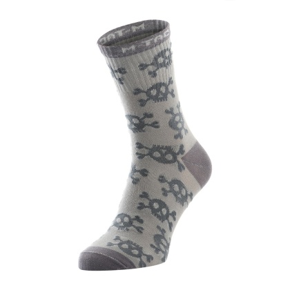 M-TAC Lekkie skarpetki Mk.3 Pirate Skull Light Grey