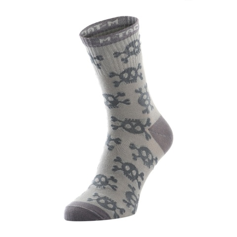 M-TAC Lekkie skarpetki Mk.3 Pirate Skull Light Grey