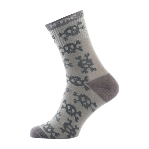 M-TAC Lekkie skarpetki Mk.3 Pirate Skull Light Grey