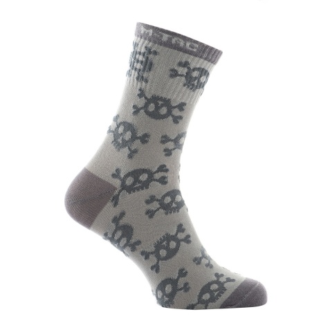 M-TAC Lekkie skarpetki Mk.3 Pirate Skull Light Grey