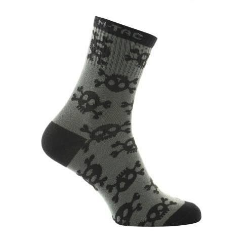 M-TAC Lekkie skarpetki Mk.3 Pirate Skull Olive