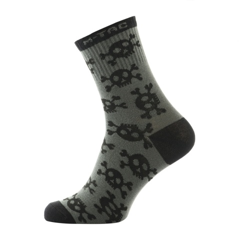 M-TAC Lekkie skarpetki Mk.3 Pirate Skull Olive