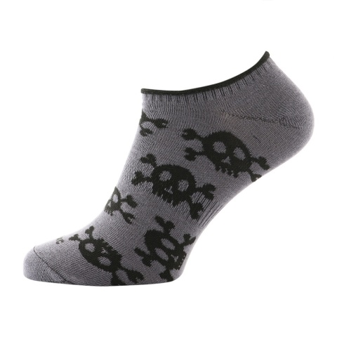 M-TAC Lekkie letnie skarpetki Pirate Skull Dark Grey