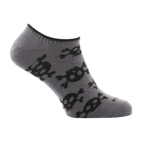 M-TAC Lekkie letnie skarpetki Pirate Skull Dark Grey