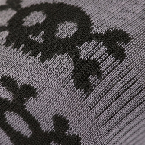 M-TAC Lekkie letnie skarpetki Pirate Skull Dark Grey