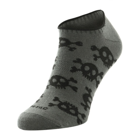M-TAC Lekkie letnie skarpetki Pirate Skull Olive