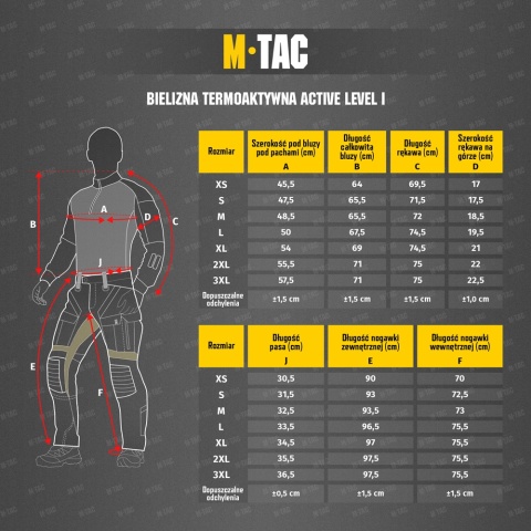 M-TAC Bielizna Termoaktywna Active Level I Dark Grey Melange