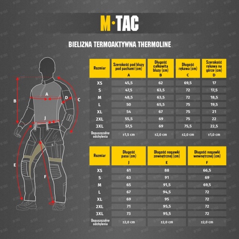 M-TAC Bielizna Termoaktywna ThermoLine Black