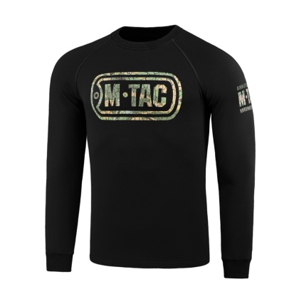 M-TAC Bluza Raglanowa Logo Czarna