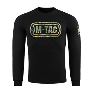 M-TAC Bluza Raglanowa Logo Czarna