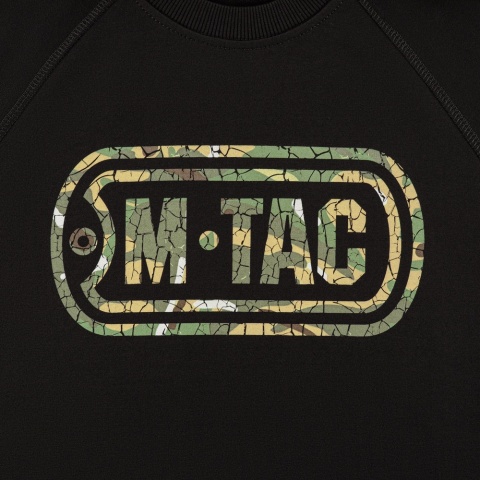 M-TAC Bluza Raglanowa Logo Czarna
