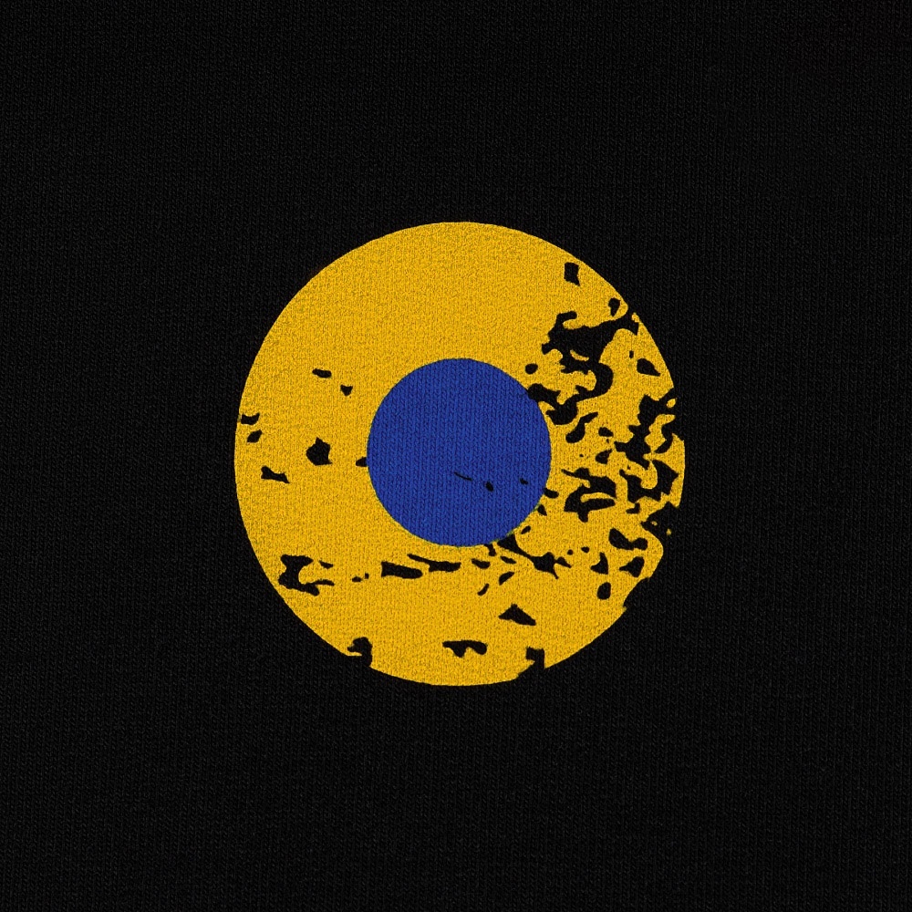 Profesjonalna czerń i kontrastowa grafika Yellow-Blue