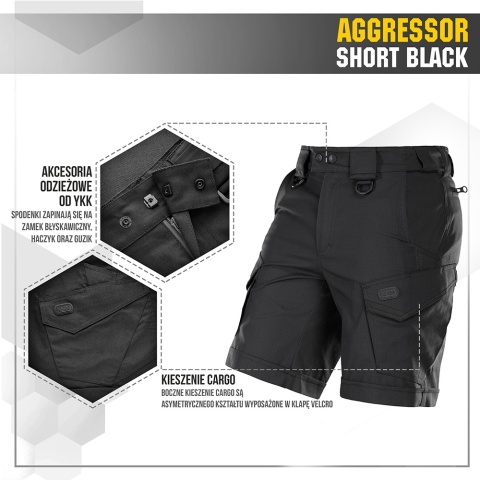 M-TAC Spodenki Aggressor Short Czarne