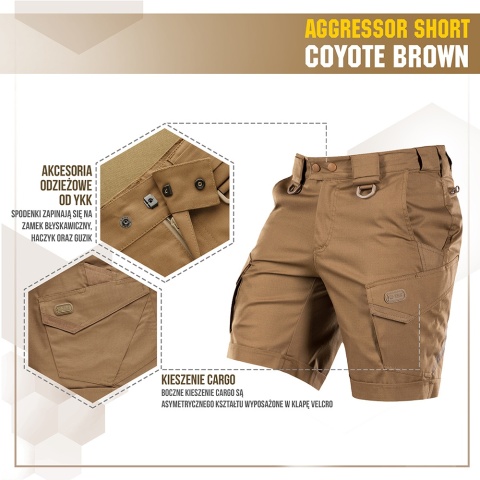 M-TAC Spodenki Aggressor Short Coyote Brown