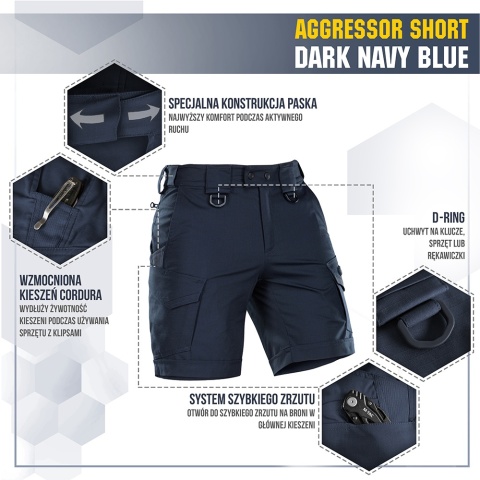 M-TAC Spodenki Aggressor Short Dark Navy Blue