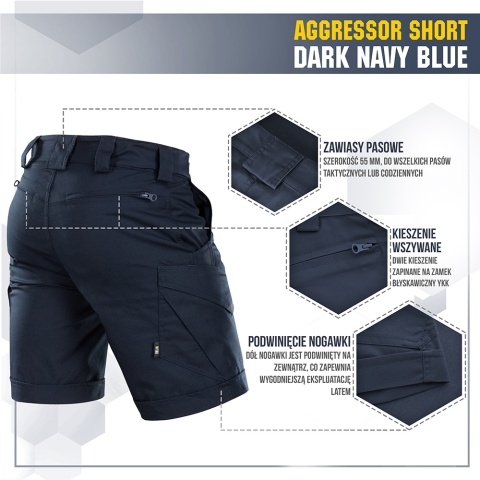 M-TAC Spodenki Aggressor Short Dark Navy Blue