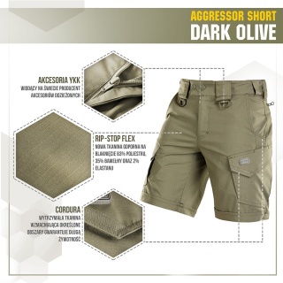 M-TAC Spodenki Aggressor Short Ciemno oliwkowe
