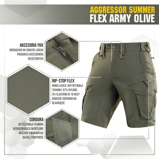 M-TAC Spodenki Aggressor Summer Flex Army Olive
