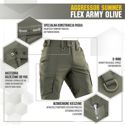 M-TAC Spodenki Aggressor Summer Flex Army Olive