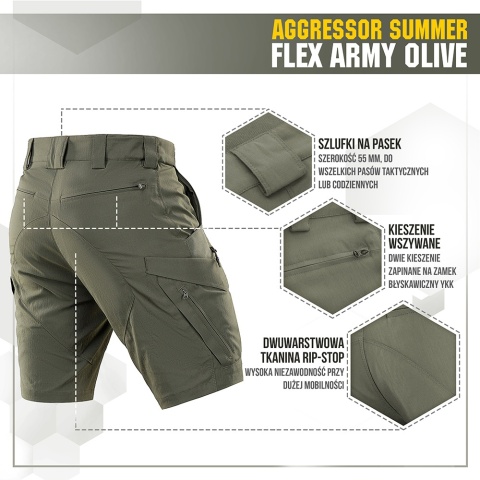 M-TAC Spodenki Aggressor Summer Flex Army Olive