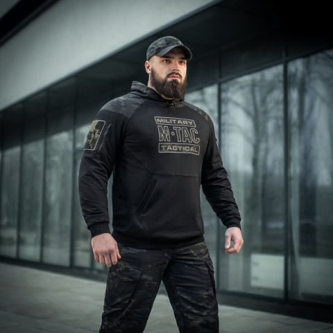 M-TAC Bluza Hoodie Combat Czarny MultiCam®