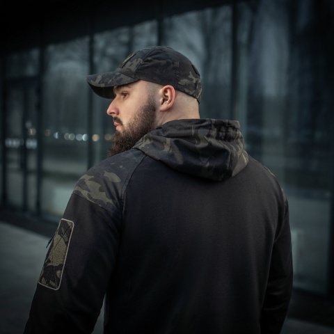 M-TAC Bluza Hoodie Combat Czarny MultiCam®
