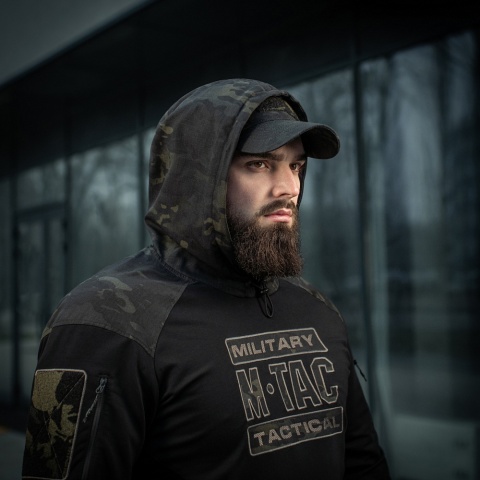 M-TAC Bluza Hoodie Combat Czarny MultiCam®
