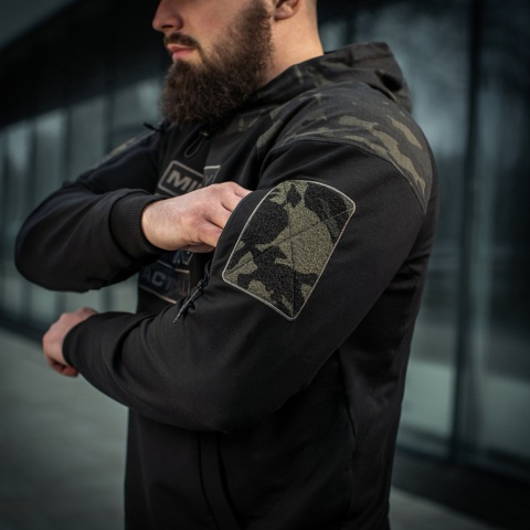 M-TAC Bluza Hoodie Combat Czarny MultiCam®