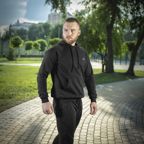 M-TAC Bluza Hoodie Cotton Raglan Czarna