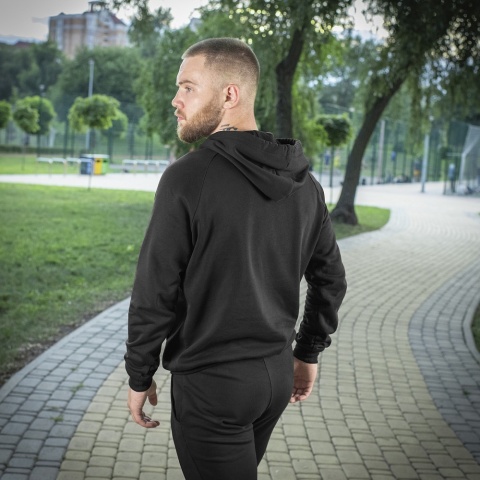 M-TAC Bluza Hoodie Cotton Raglan Czarna