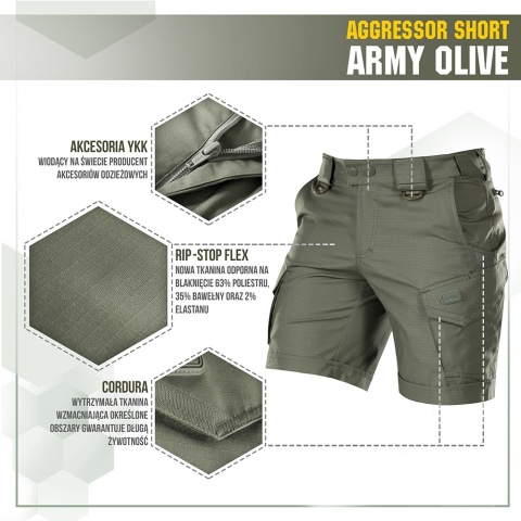 M-TAC Spodenki Aggressor Short Army Olive