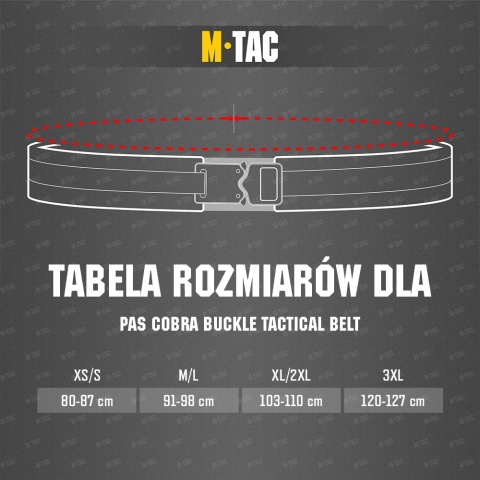 M-TAC Pas Cobra Buckle Tactical Belt Black