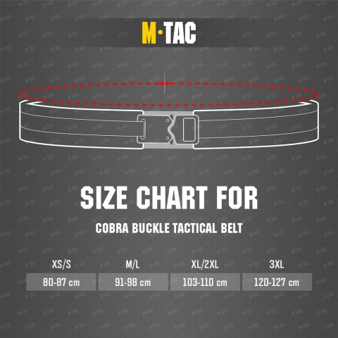 M-TAC Pas Cobra Buckle Tactical Belt Black