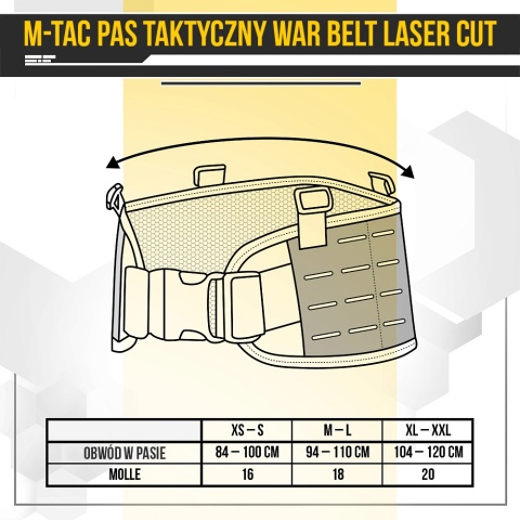 M-TAC Pas War Belt Laser Cut Coyote