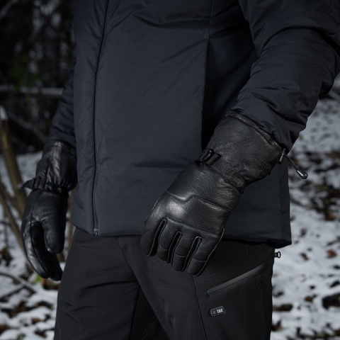M-TAC Rękawice Zimowe Skórzane Black