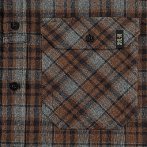 M-TAC Koszula Lumberjack Merino Cold Weather Szaro/Brązowa