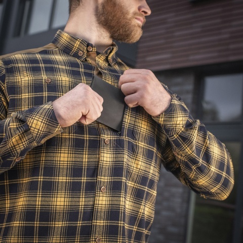 M-TAC Koszula Redneck Shirt Navy Niebiesko/Żółta Long