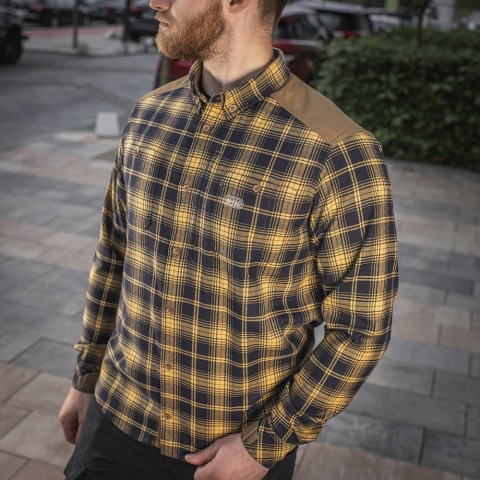 M-TAC Koszula Redneck Shirt Navy Niebiesko/Żółta