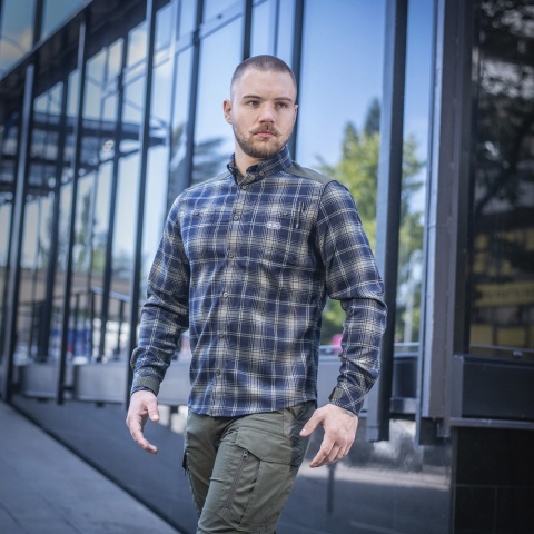 M-TAC Koszula Redneck Shirt Oliwkowo/Niebieska