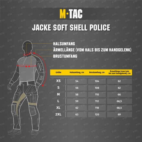 M-TAC Kurtka Softshell Police Czarna