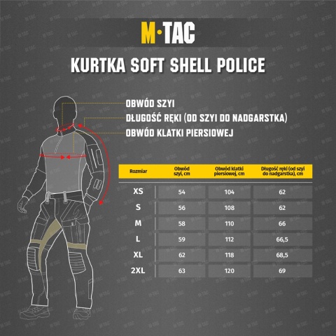 M-TAC Kurtka Softshell Police Navy Blue